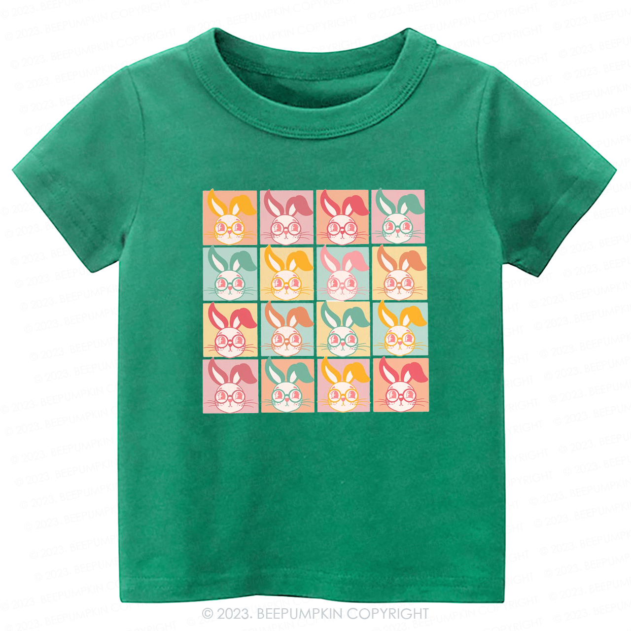 Checkered Bunny Kids Retro -Toddler Tees