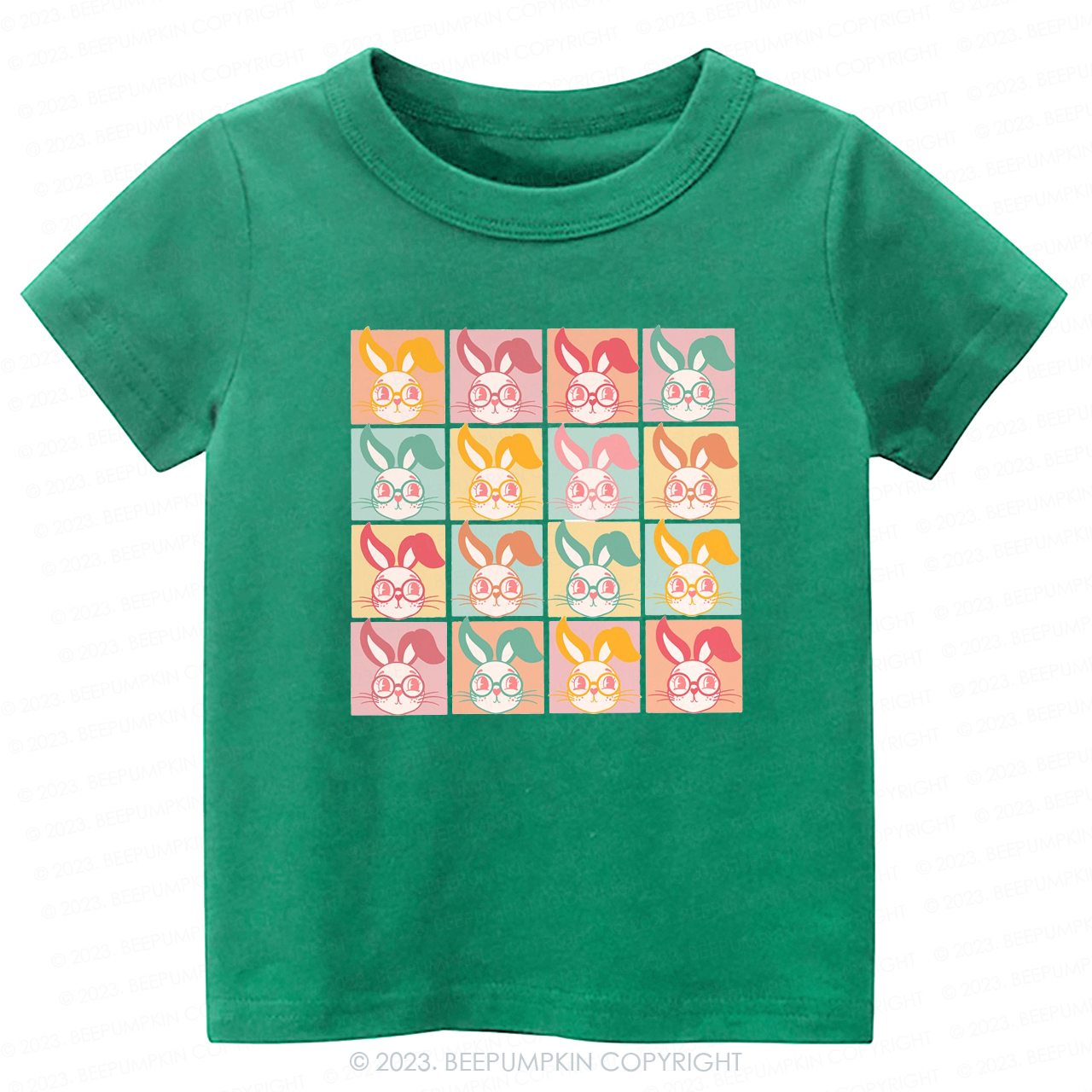 Checkered Bunny Kids Retro -Toddler Tees