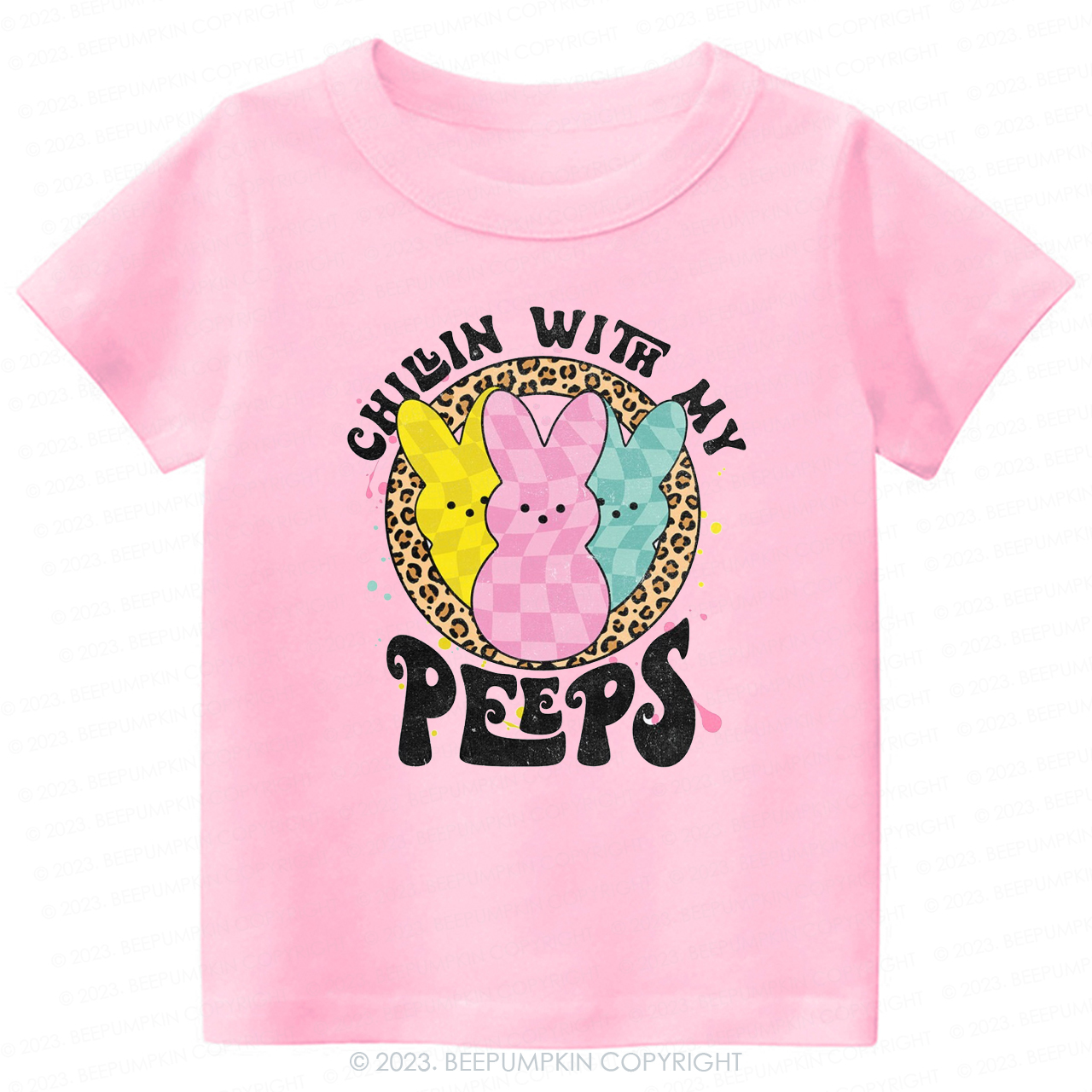 Chillin' with My Peeps Leopard-Toddler Tees