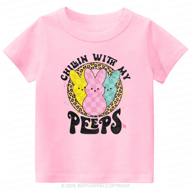 Chillin' with My Peeps Leopard-Toddler Tees