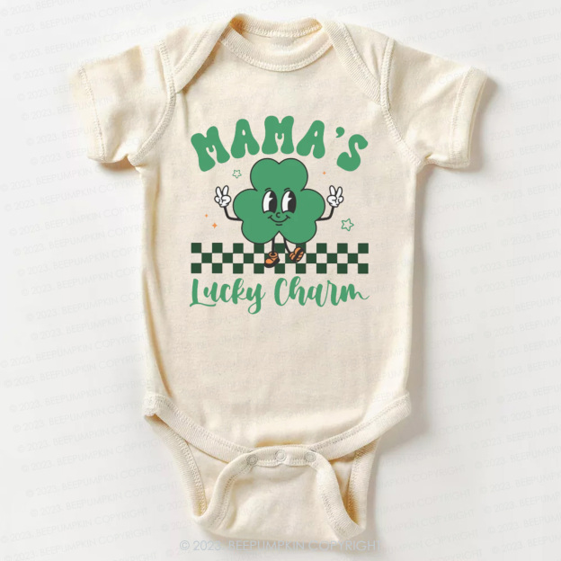 Mama's Lucky Charm St.Patricks Day Bodysuit For Baby