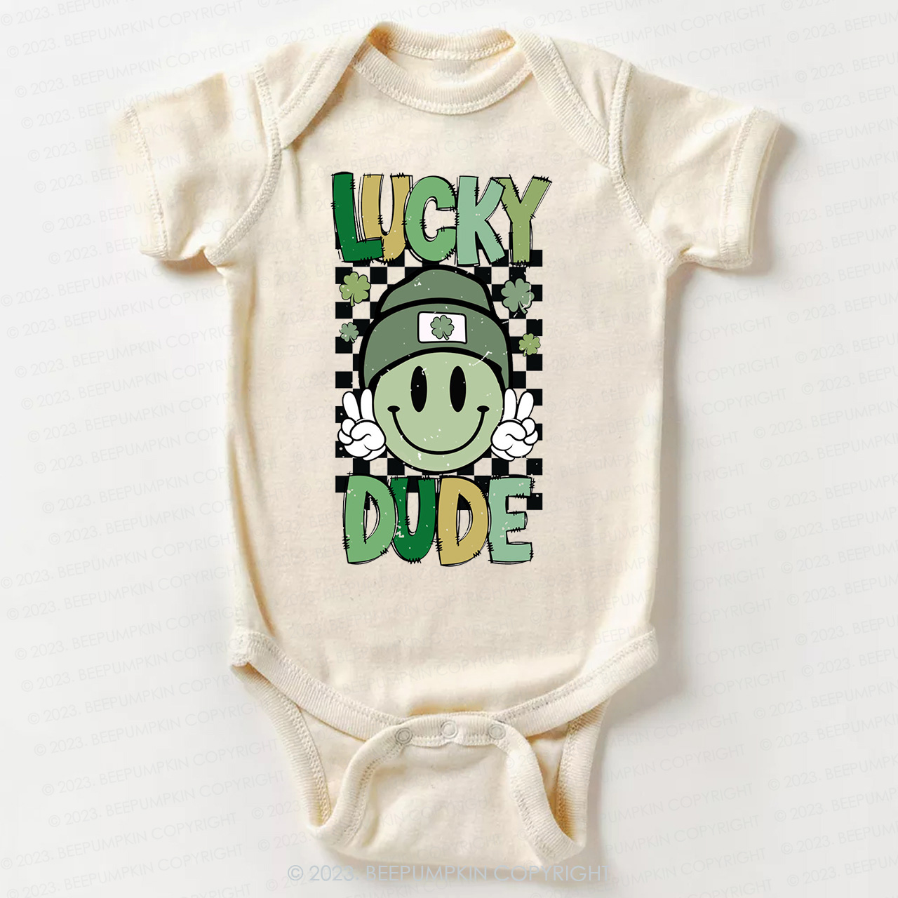 Retro Lucky Dude St.Patricks Day Bodysuit For Baby