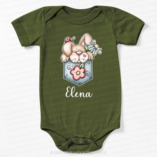 Pocket Bunny Hoppy Easter Bodysuit For Baby