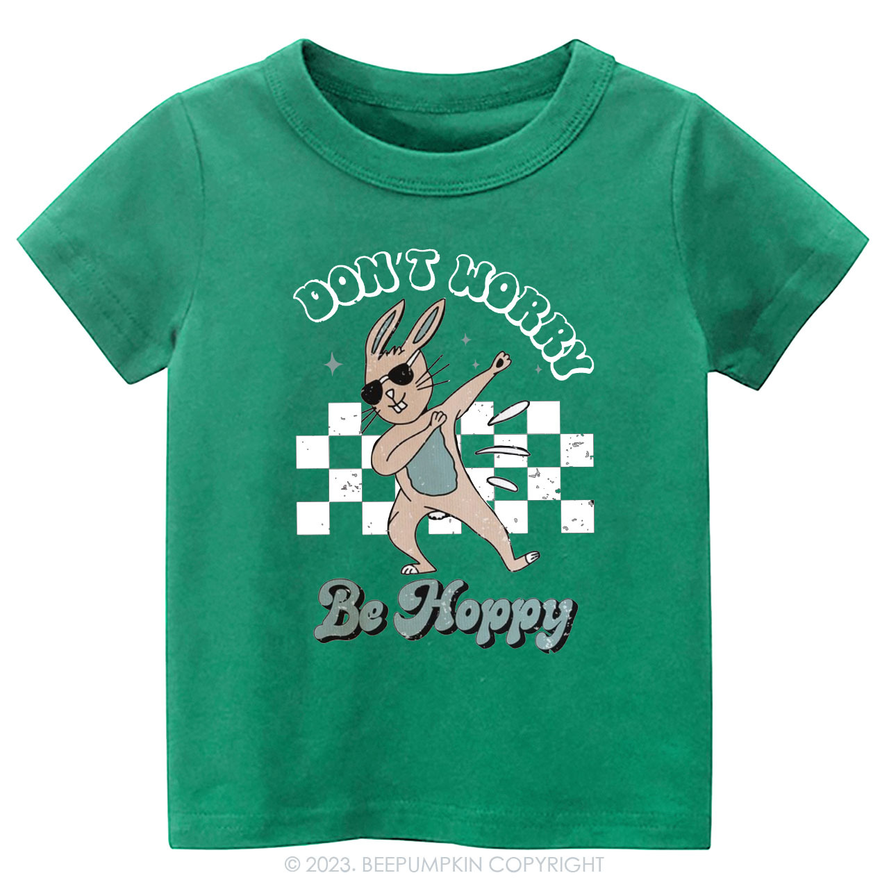 Dont Worry Be Hoppy Easter Toddler Tees