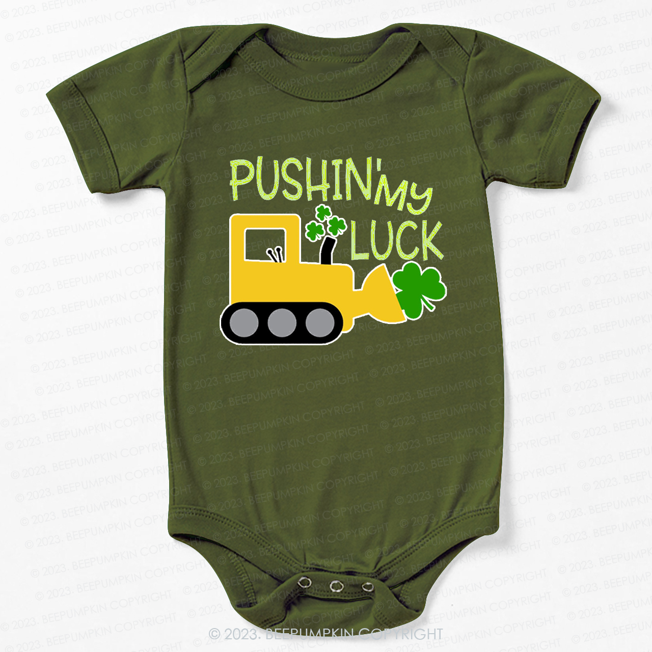 Pushin' My Luck St.Patricks Day Bodysuit For Baby