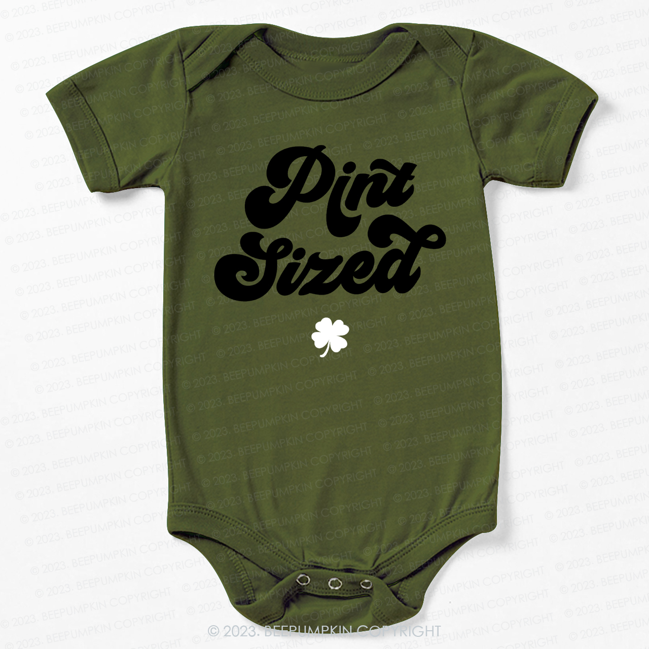 Pint Sized St.Patricks Day Bodysuit For Baby