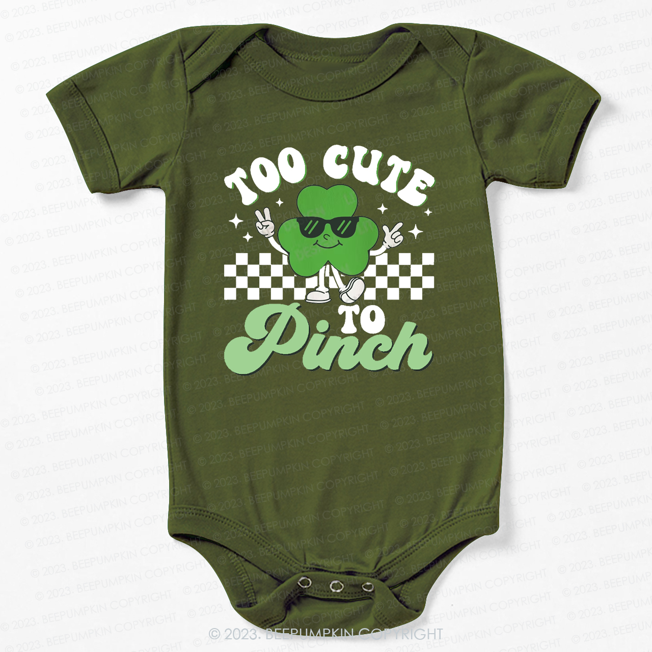 Too Cute To Pinch St.Patricks Day Bodysuit For Baby