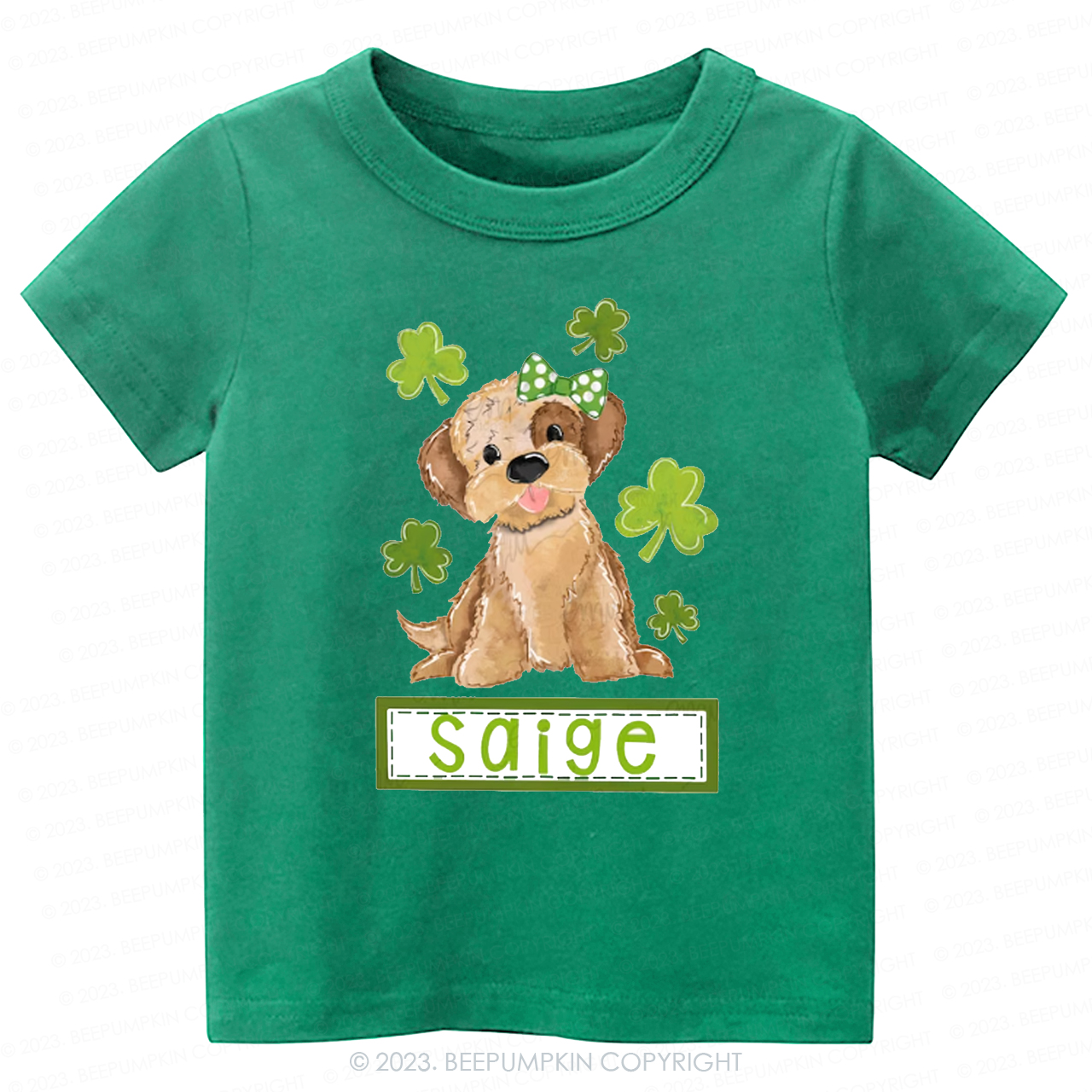 Polka Dot Bow Dog -Toddler Tees