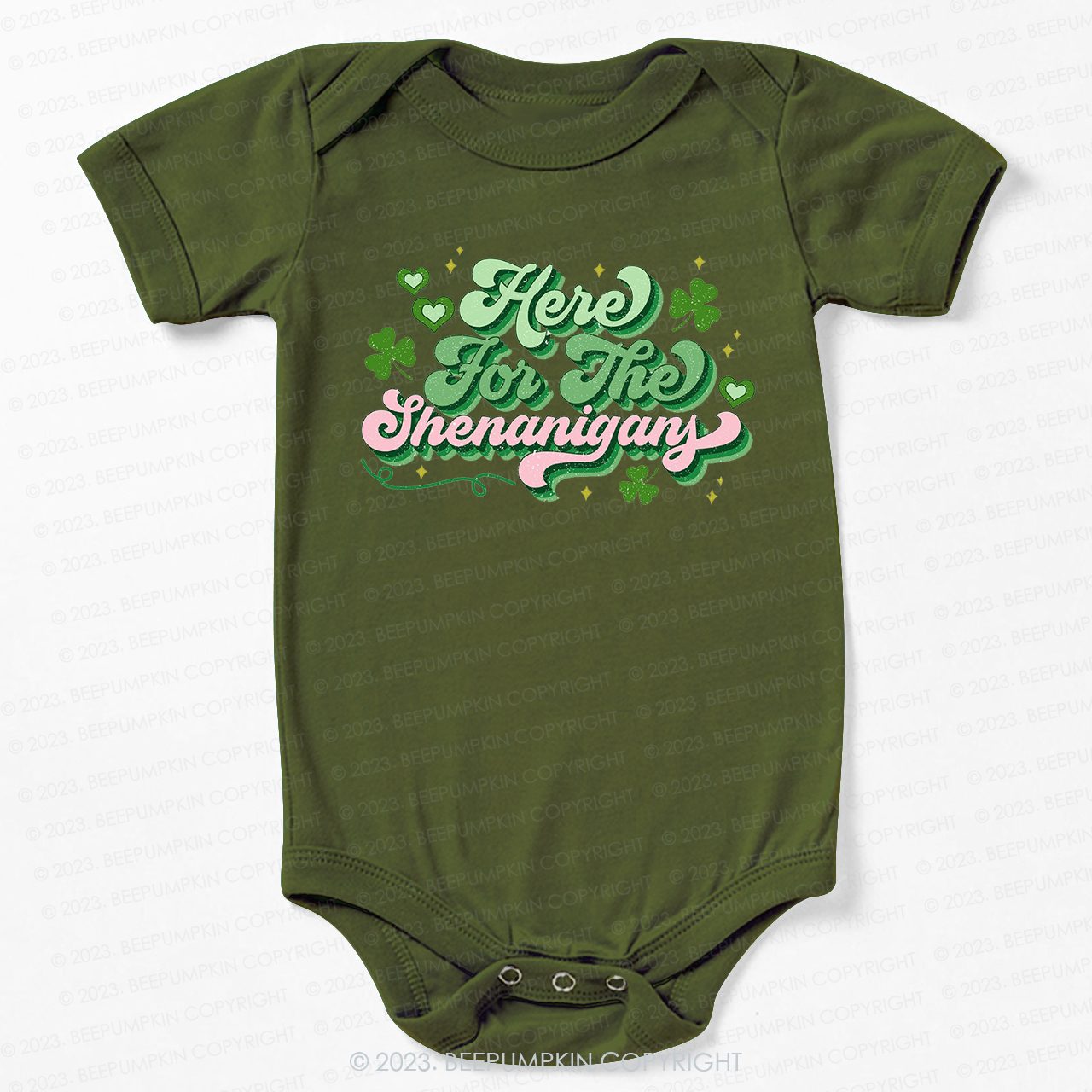 Here For The Shenanigans St.Patricks Day Bodysuit For Baby