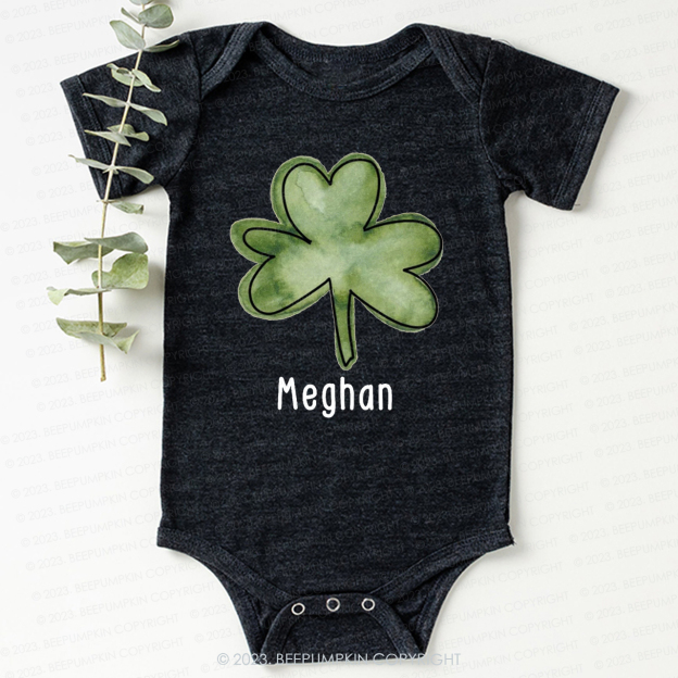 Personalized Shamrock St.Patricks Day Bodysuit For Baby