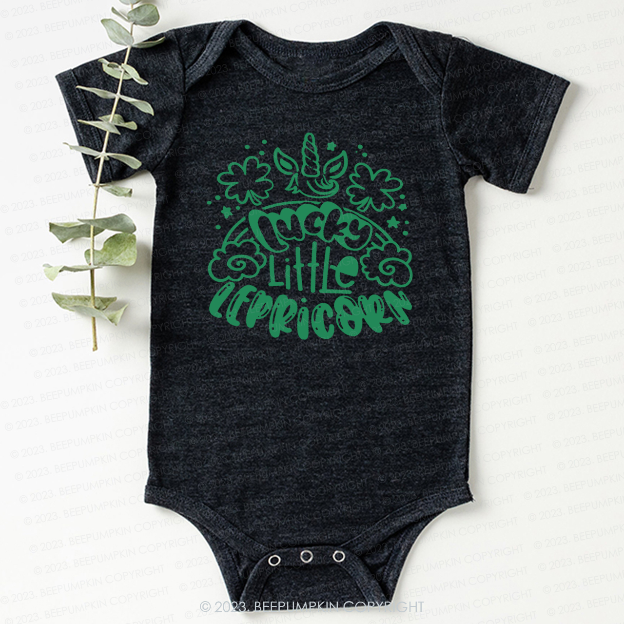 Lucky Little Lepricorn St.Patricks Day Bodysuit For Baby