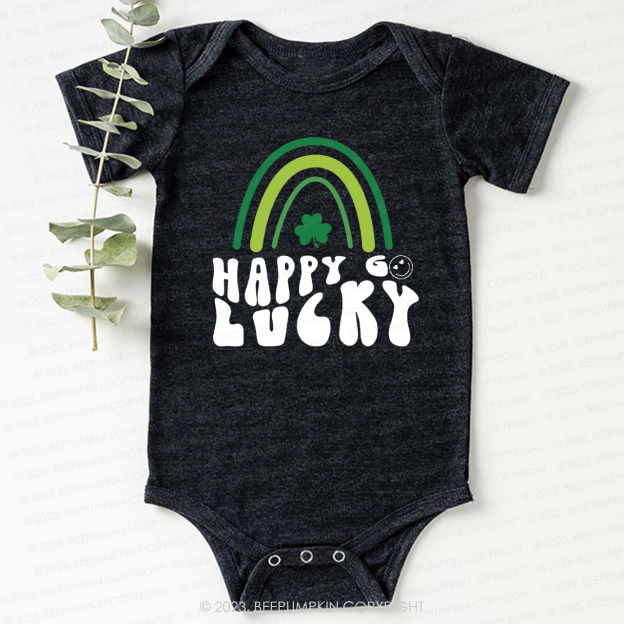 Happy Go lucky St.Patricks Day Bodysuit For Baby