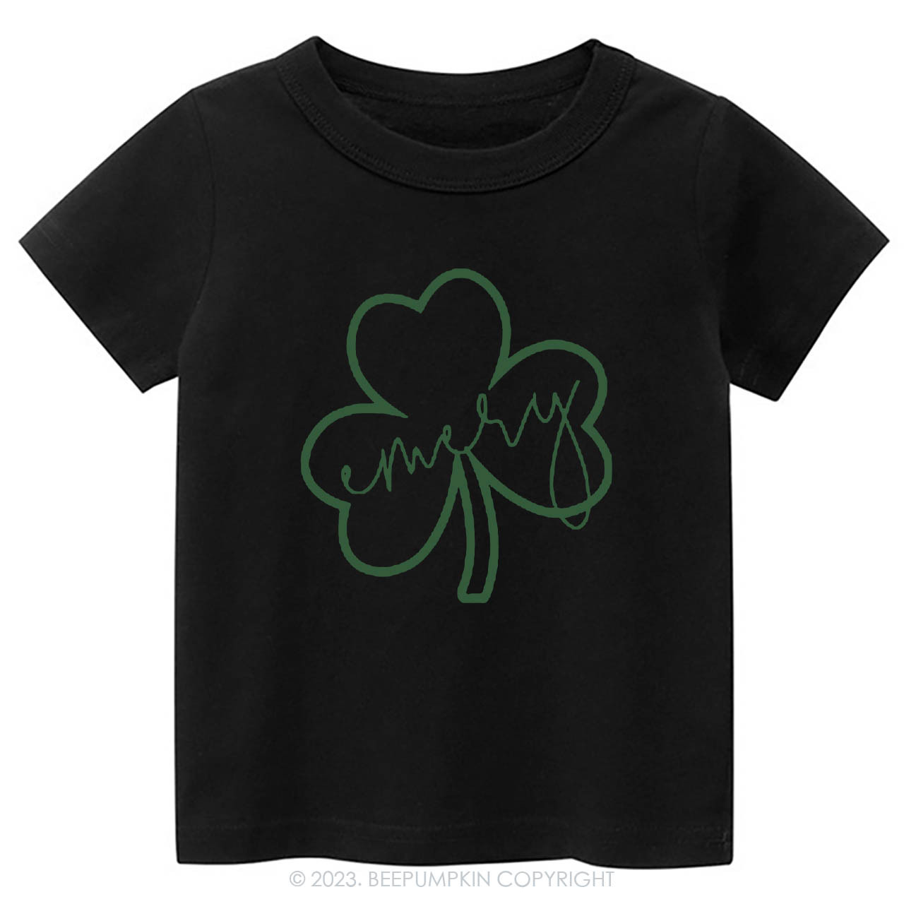 Shamrock Glitter Name St.Patricks Day -Toddler Tees