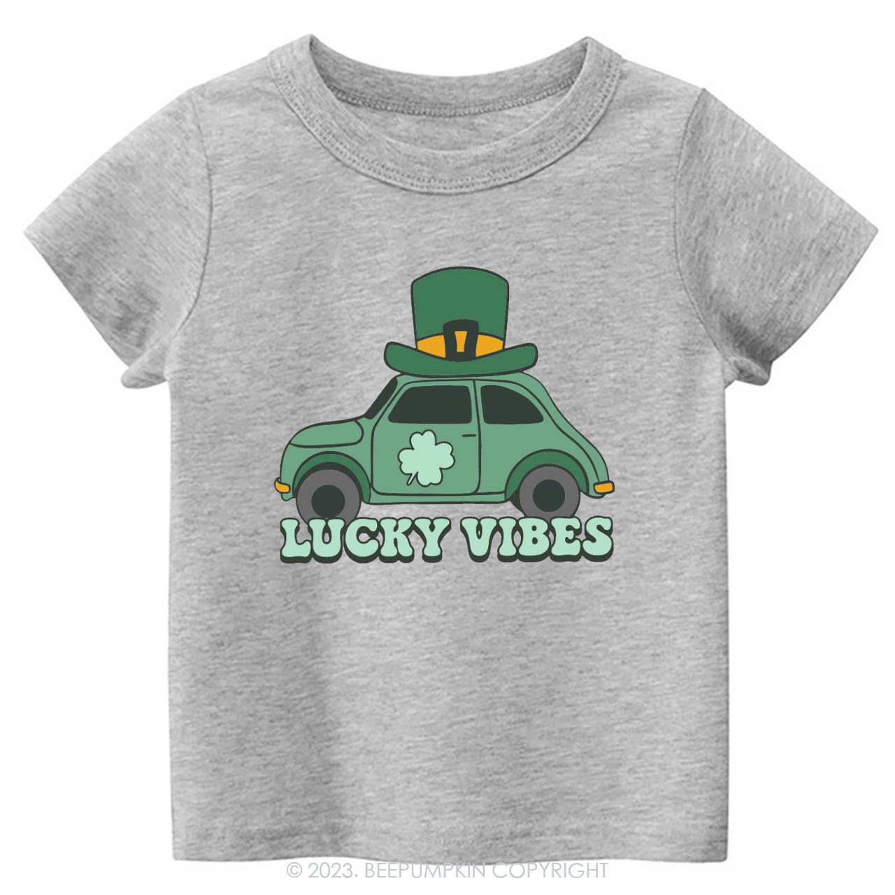 Lucky Vibes Car St.Patricks Day -Toddler Tees