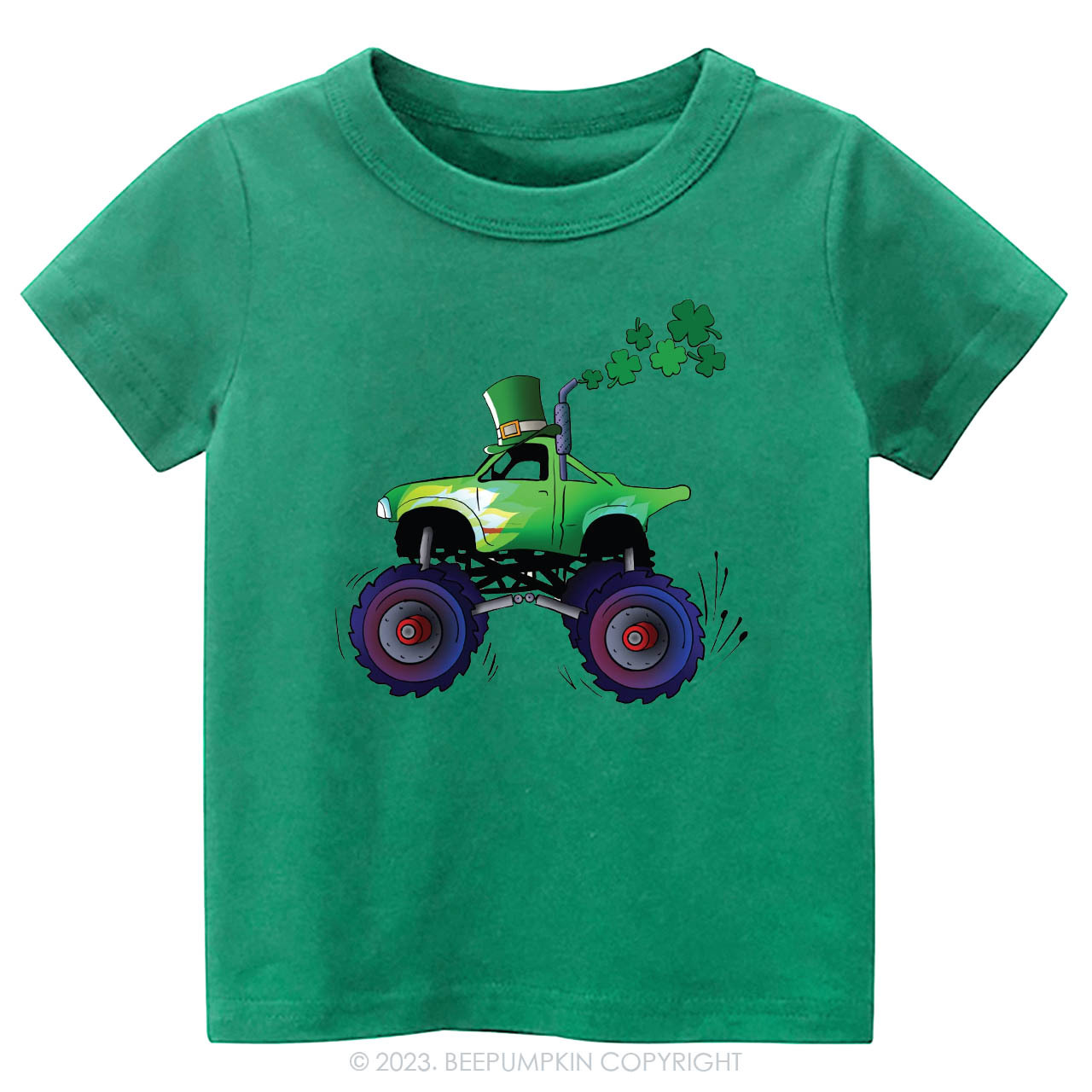 Monster Truck Crusher St.Patricks Day -Toddler Tees