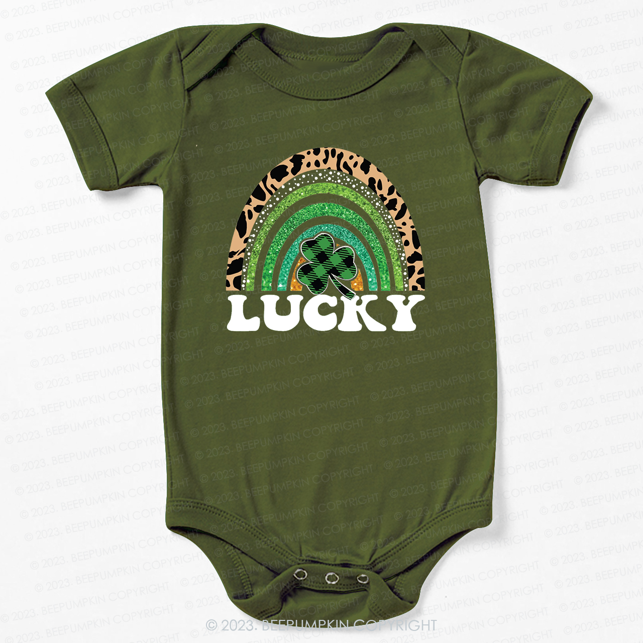 Lucky Rainbow St.Patricks Day Bodysuit For Baby