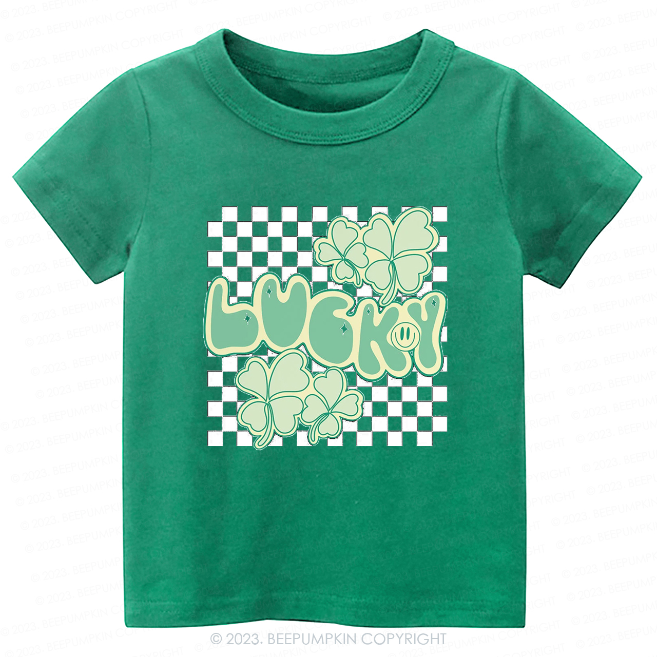Retro Lucky Clover Leaf St.Patricks Day -Toddler Tees