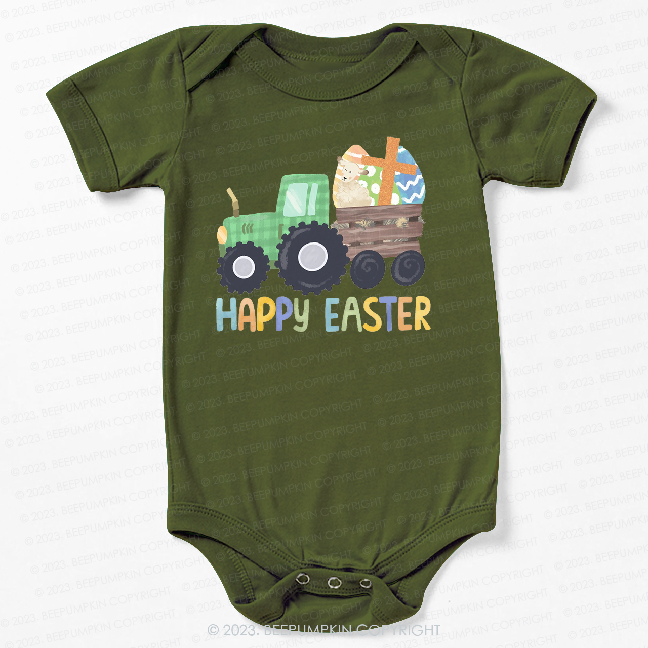 Tractor Easter Egg Hunt Bodysuit For Baby