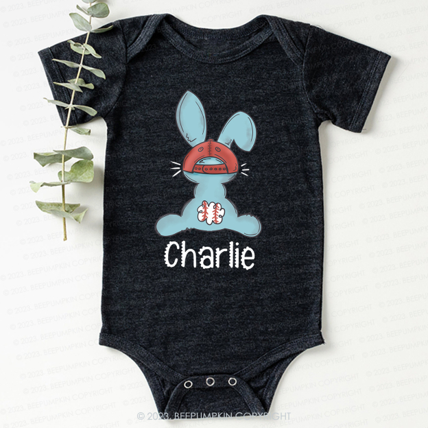 Baseball Easter Bunny Bodysuit For Baby
