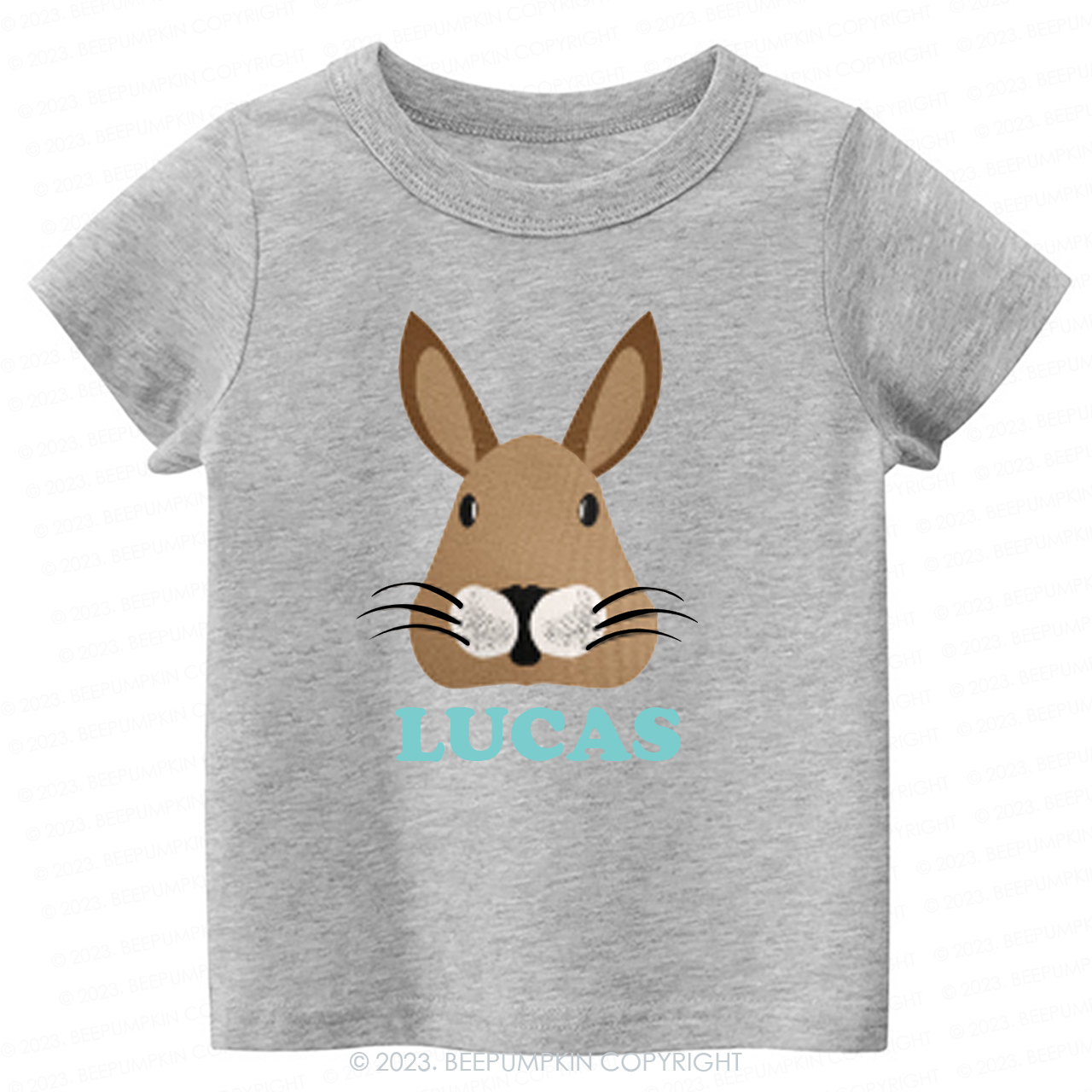 Personalized Easter Brown Bunny -Toddler Tees
