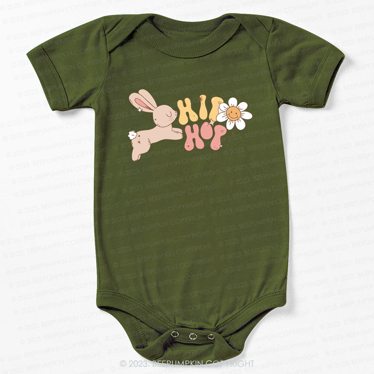 Groovy Easter Hip Hop Bunny Bodysuit For Baby