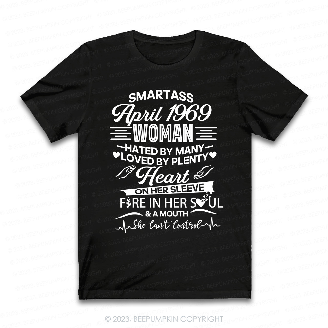 Heart On Her Sleeve Fire In Her Soul Retro T-Shirt