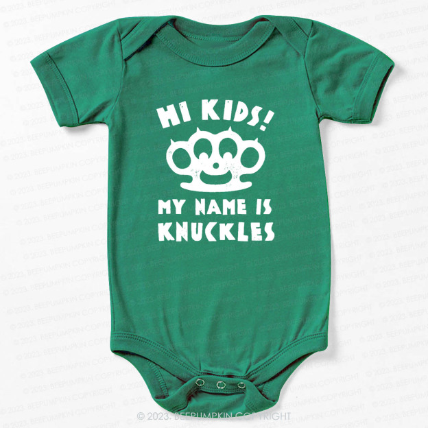 Hi Kids, My Name Is Knuckles Bodysuit For Baby