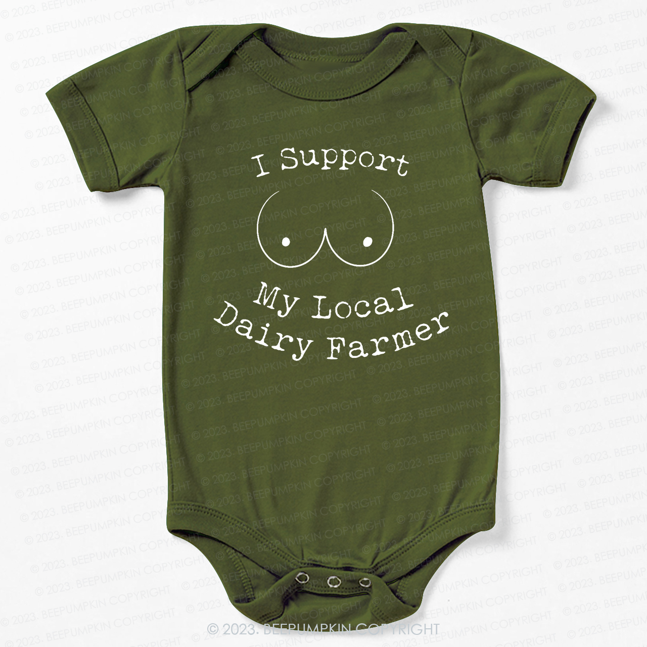 I Support My Local Dairy Farmer Bodysuit For Baby