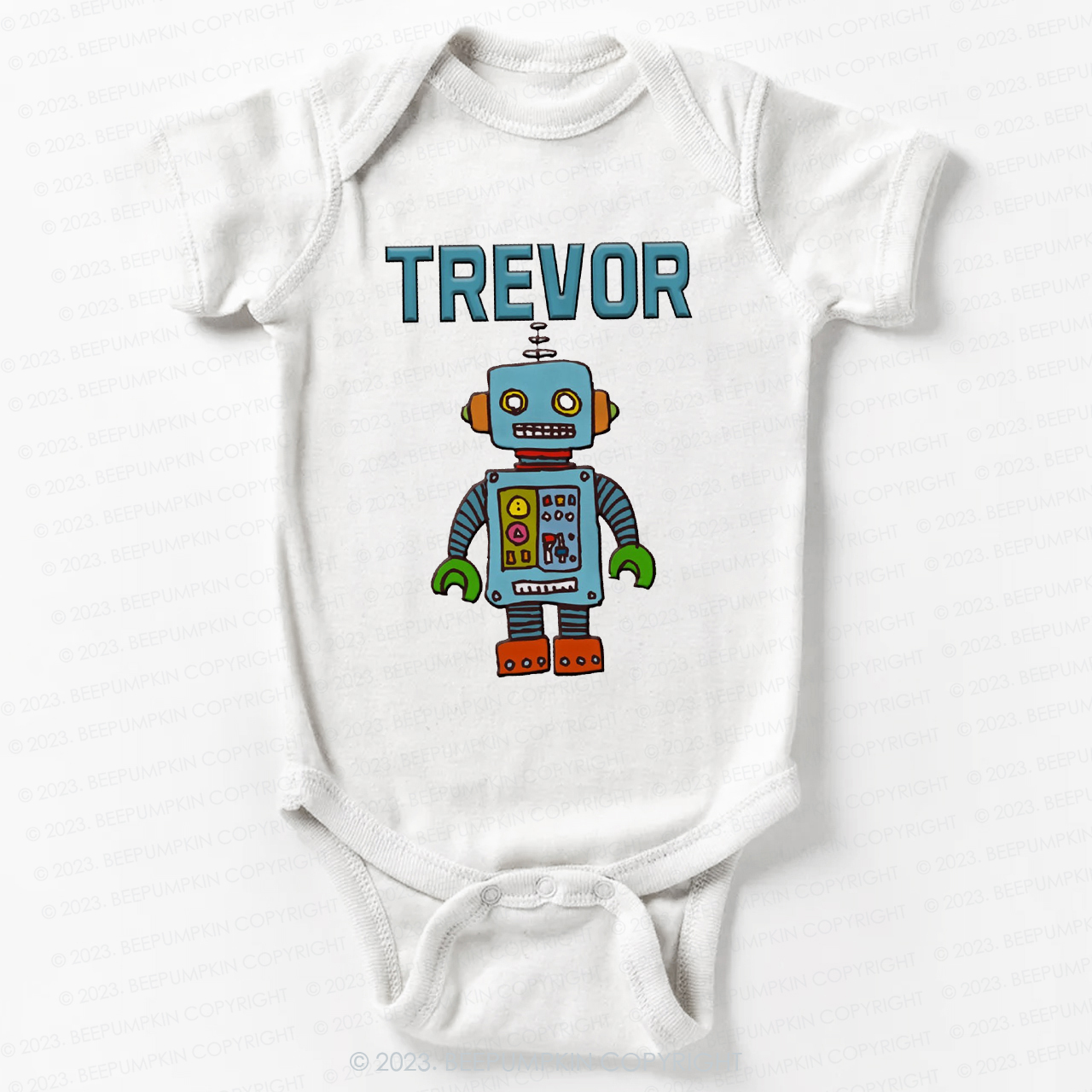 Personalized Robot Theme Bodysuit For Baby