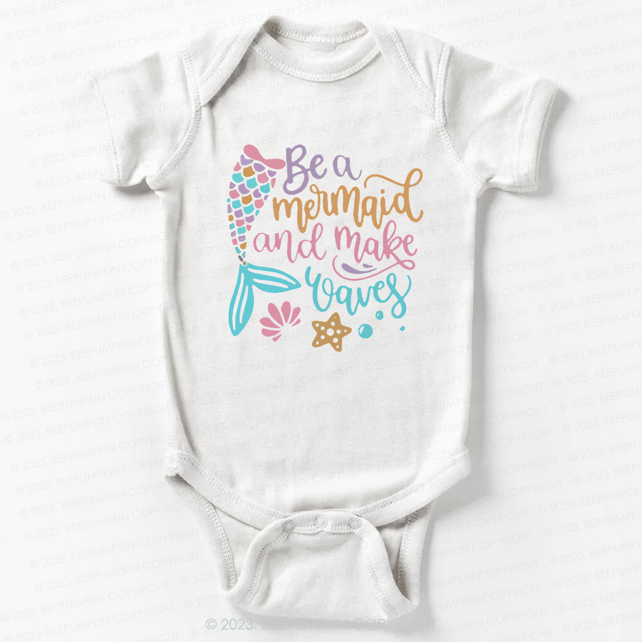 Be A Mermaid And Make Waves Bodysuit For Baby