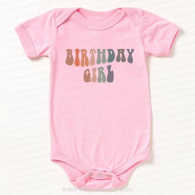 Birthday Girl Cute Retro Bodysuit For Baby