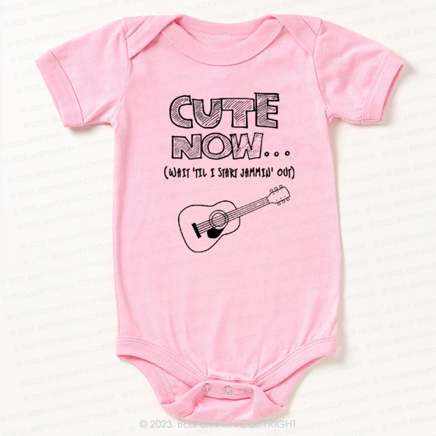 Guitar CUTE NOW Wait Til I Start Jammin Out Bodysuit For Baby