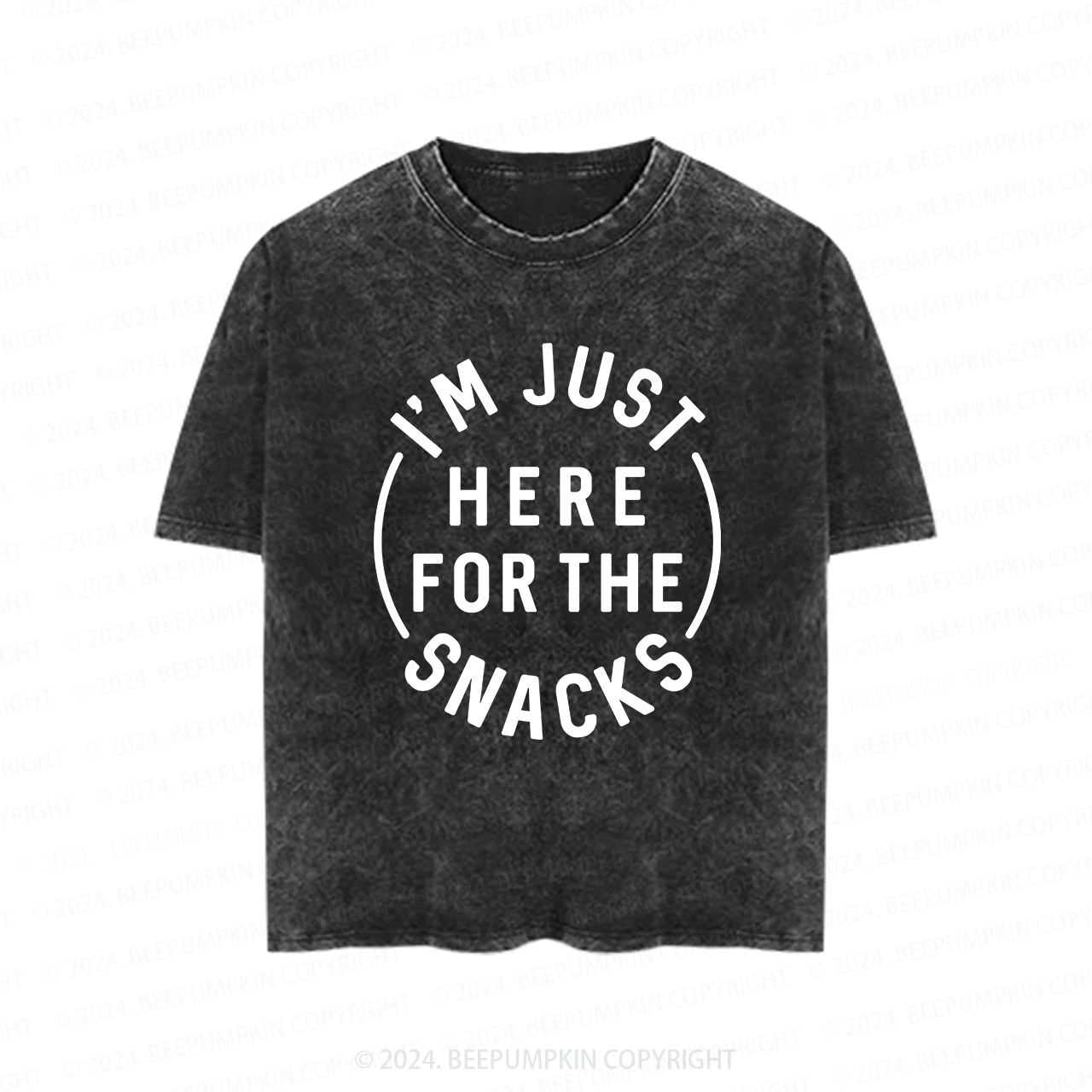 I'm Just Here For The Snacks Toddler&Kids Washed Tees