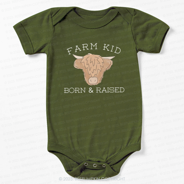 Farm Kid Born And Raised Bodysuit For Baby