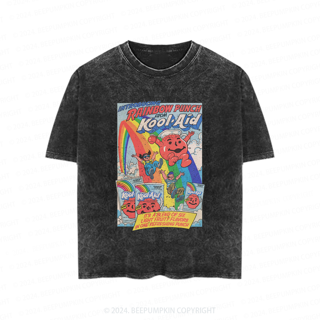 Rainbow Punch Cool-Aid Vintage Toddler&Kids Washed Tees        