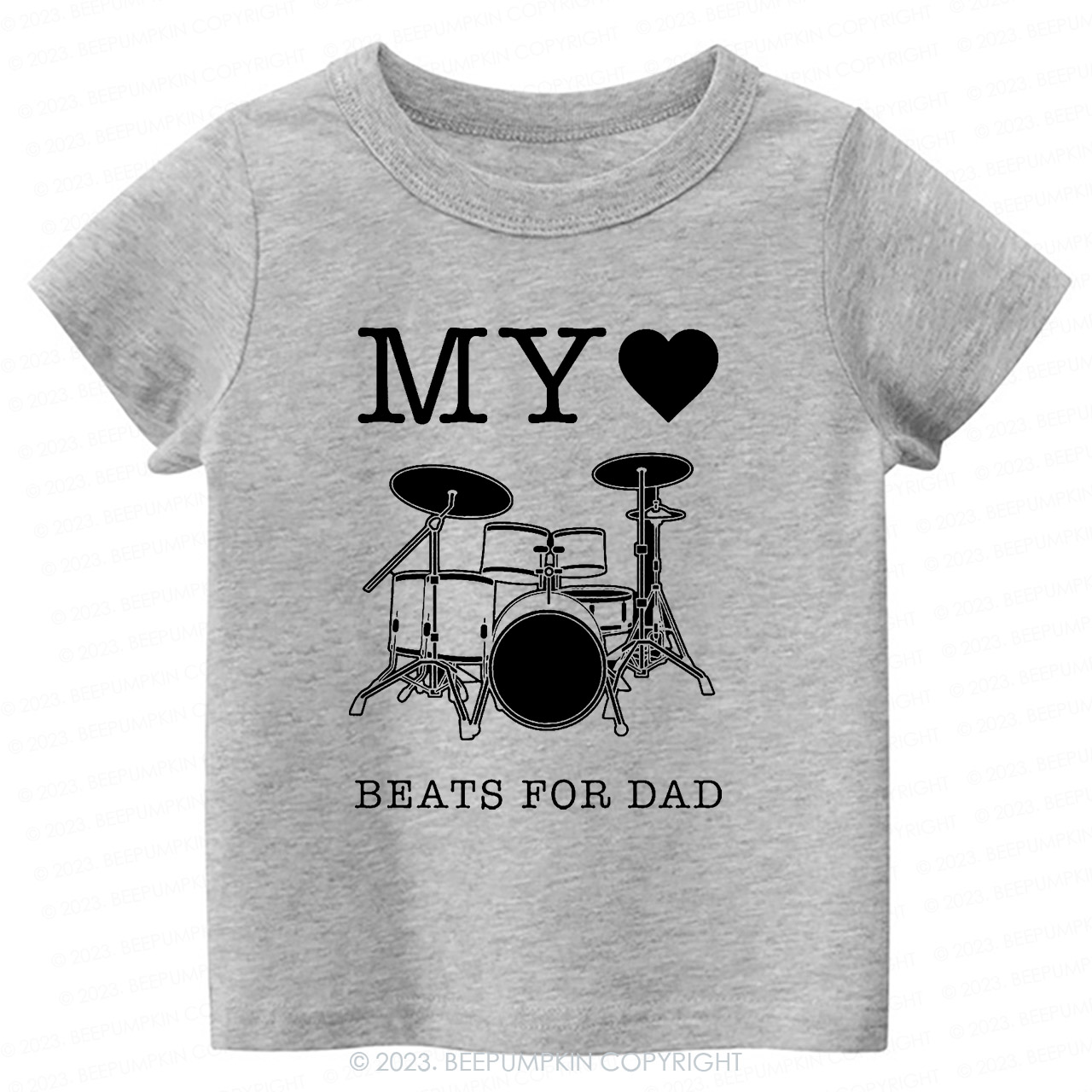 My Heart Beats For Dad Kids Shirt
