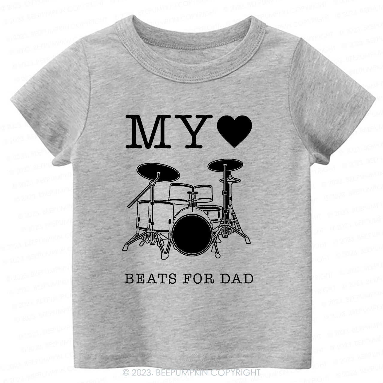 My Heart Beats For Dad Kids Shirt