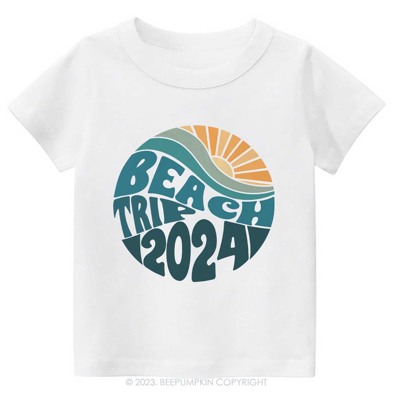 Beach Trip 2024 Tree Kids Shirt