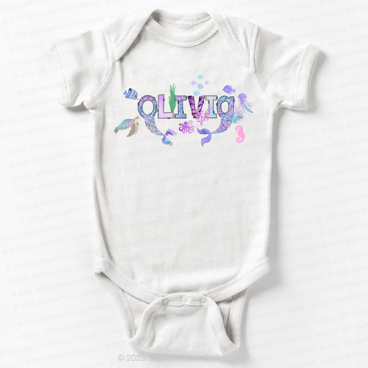 Ocean Mermaid Bodysuit For Baby