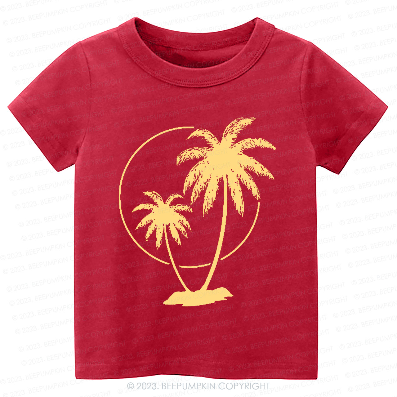 Palm Trees With Sun Kids Shirt