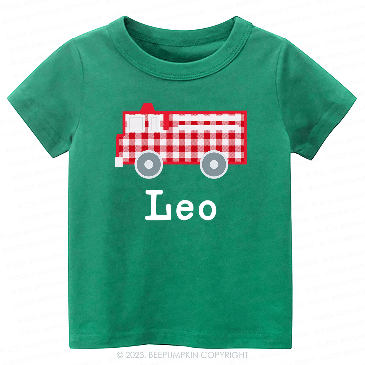 Personalized Fire Truck Shirt For Kids