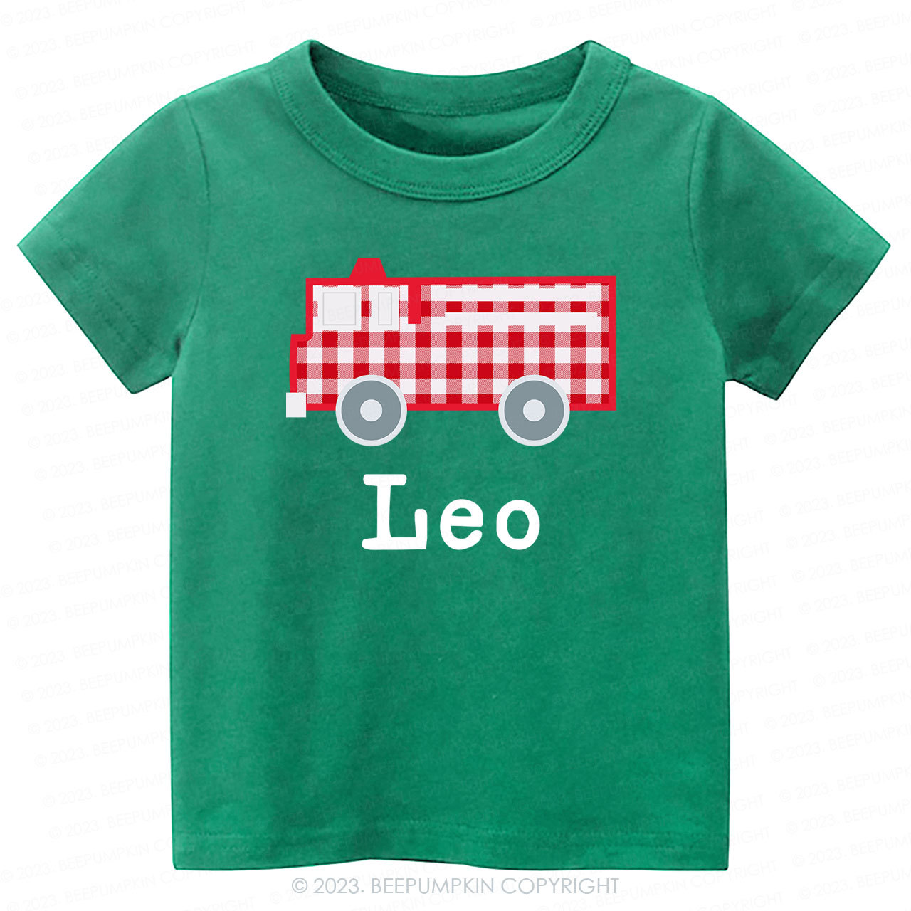 Personalized Fire Truck Shirt For Kids