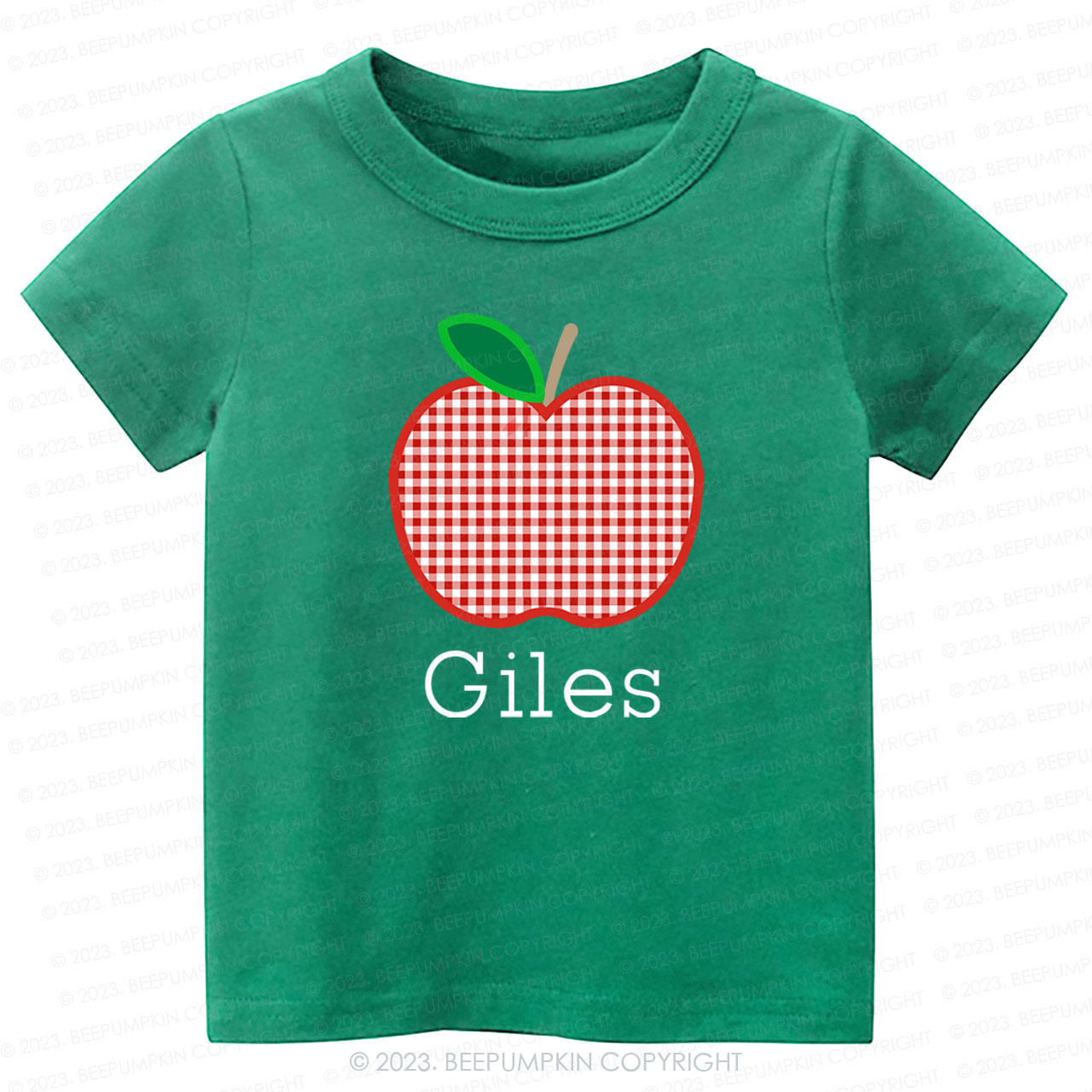 Personalized Apple Applique Shirt For Kids
