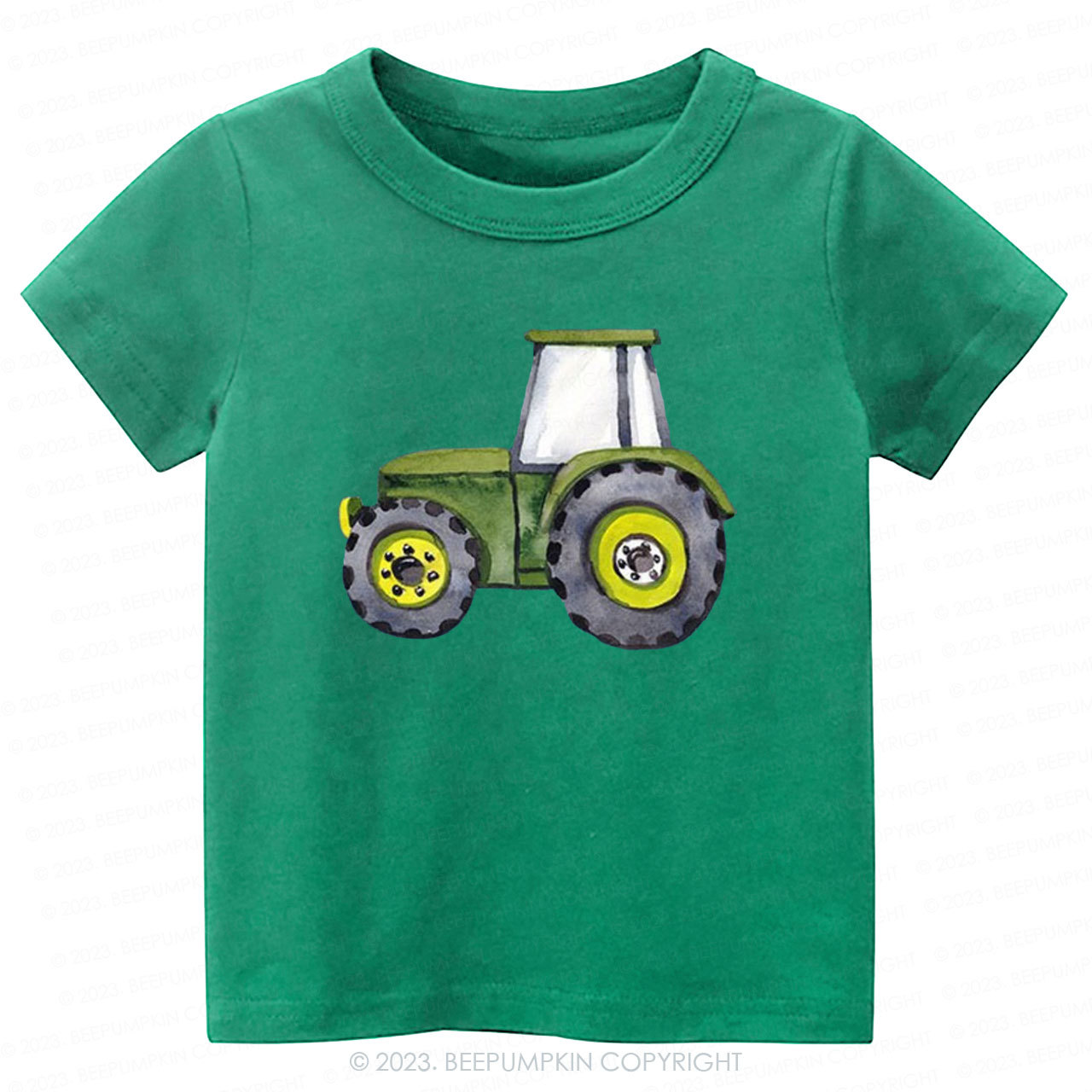 Cute Tractor Lover Shirt For Kids