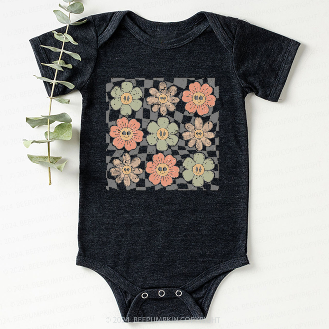 Retro Natural Bodysuit For Baby 