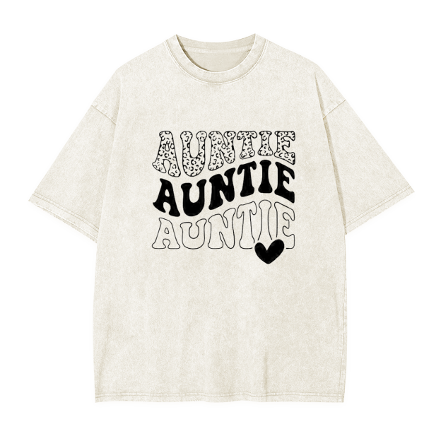  Cool Auntie leopard Aunt Washed Tees