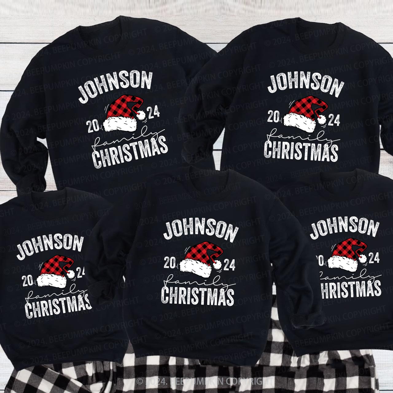 2024 Personalized Custom Christmas Family Sweatshirts
