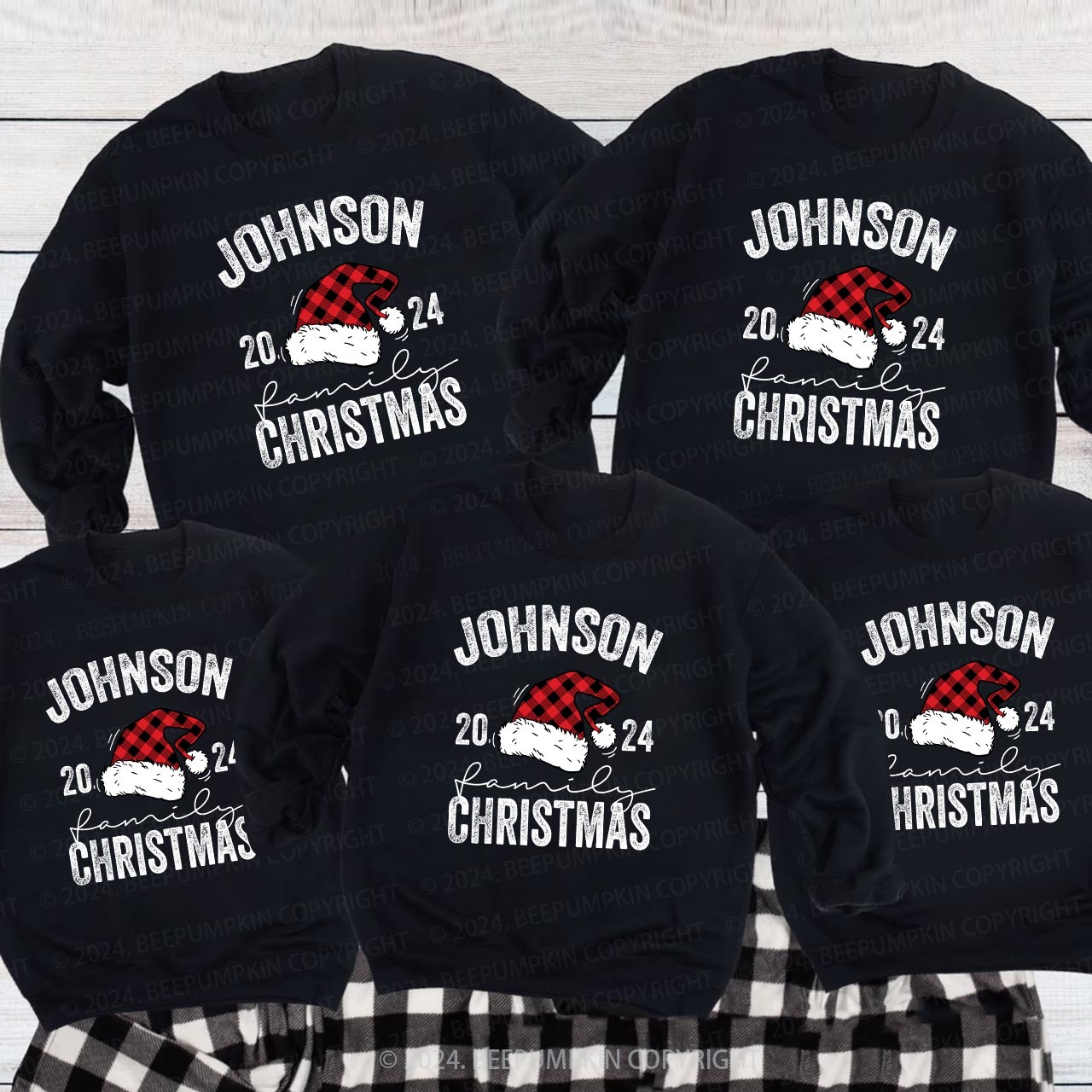 2024 Personalized Custom Christmas Family Sweatshirts