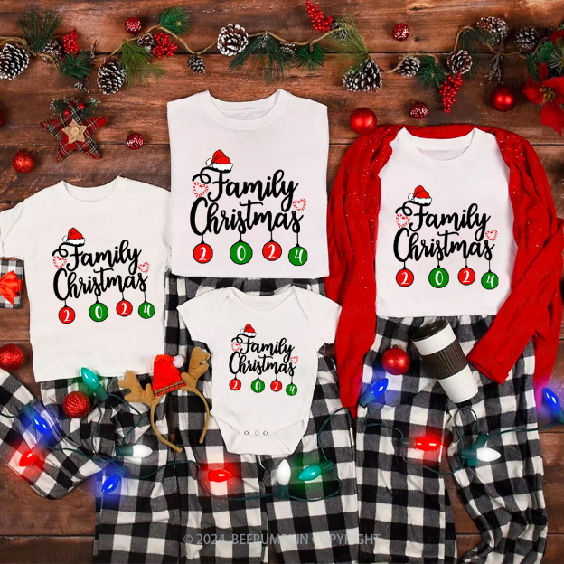 Family Christmas 2024 Lanterns Matching Shirts