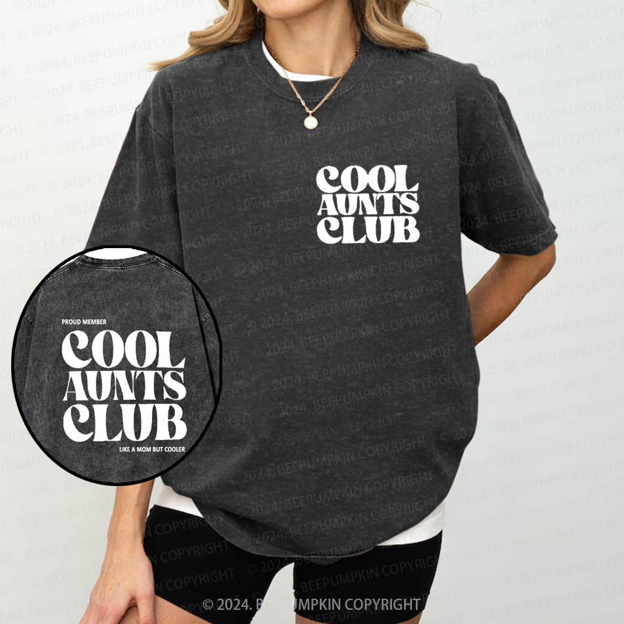 Future Cool Aunts Club Auntie Washed Tees